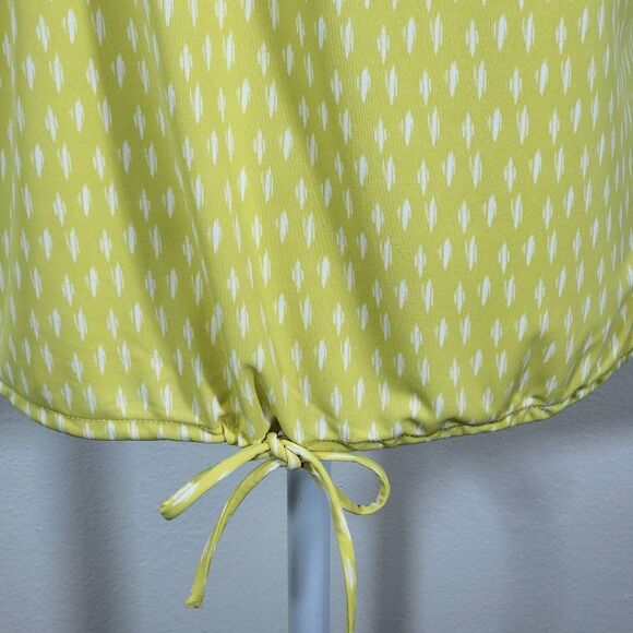 Worthington Yellow Print Halter Style Blouse Size Large NWOT Yellow Print Top - Picture 3 of 11